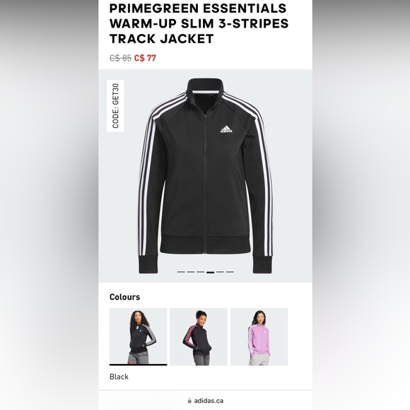 Adidas Black Track Jacket - Picture 5 of 5